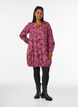Kurzes Baumwollkleid mit Gummisaum und langen &Auml;rmeln, Dunkles Bordeaux, Model image number 1