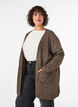 Lange Strickjacke mit Taschen, Braun, Model image number 0