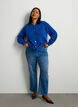 Strickjacke aus weichem Strick mit goldfarbenen Kn&ouml;pfen, T&uuml;rkis, Model image number 1