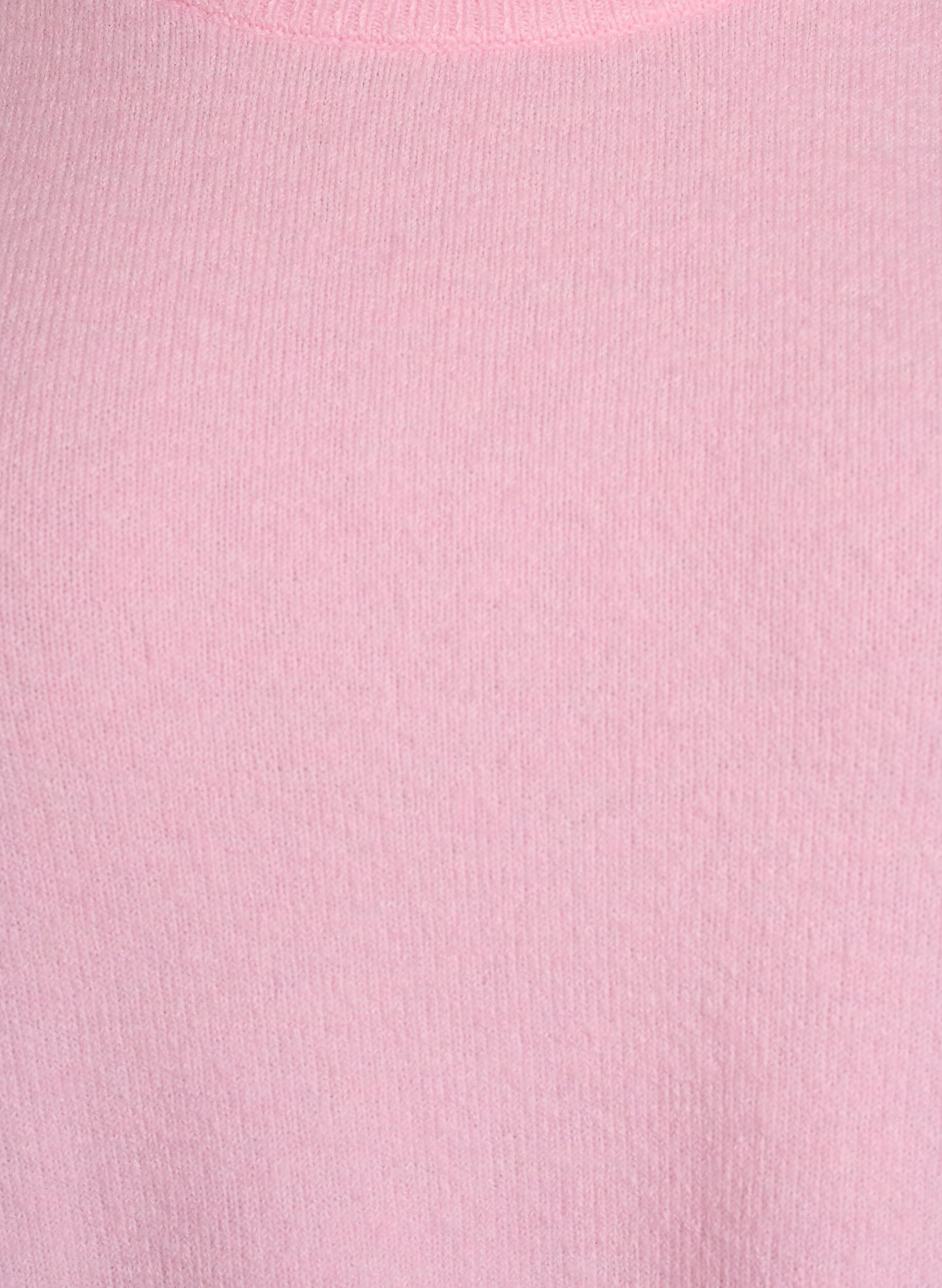 Zizzi Bluse aus Strick mit kurzen &Auml;rmeln, Pink, Packshot image number 2