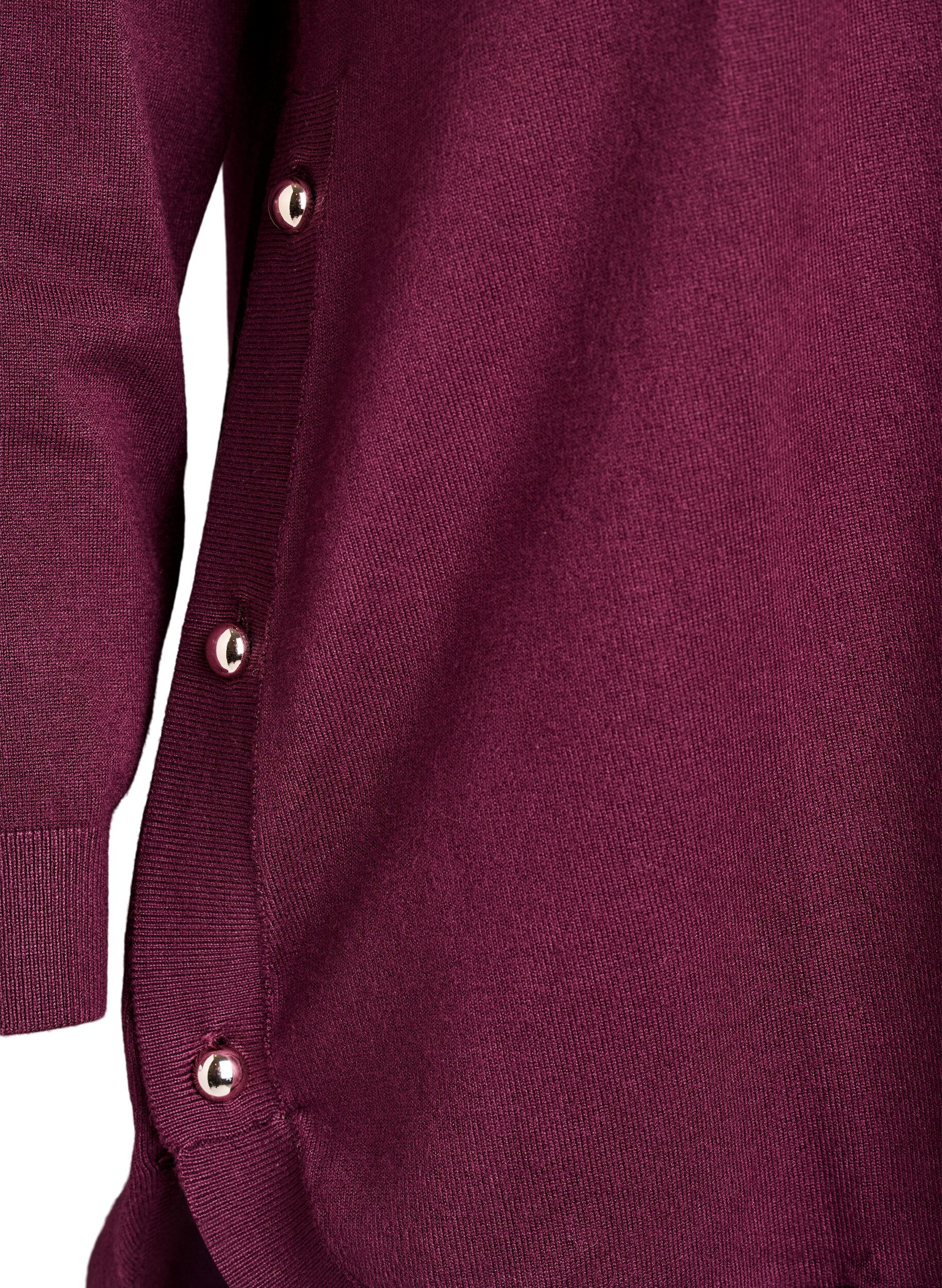 ZizziStrickbluse mit seitlichen Kn&ouml;pfen, Rot, Packshot image number 3