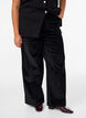 Hoch taillierte Cordhose mit weiten Beinen, Schwarz, Model image number 2