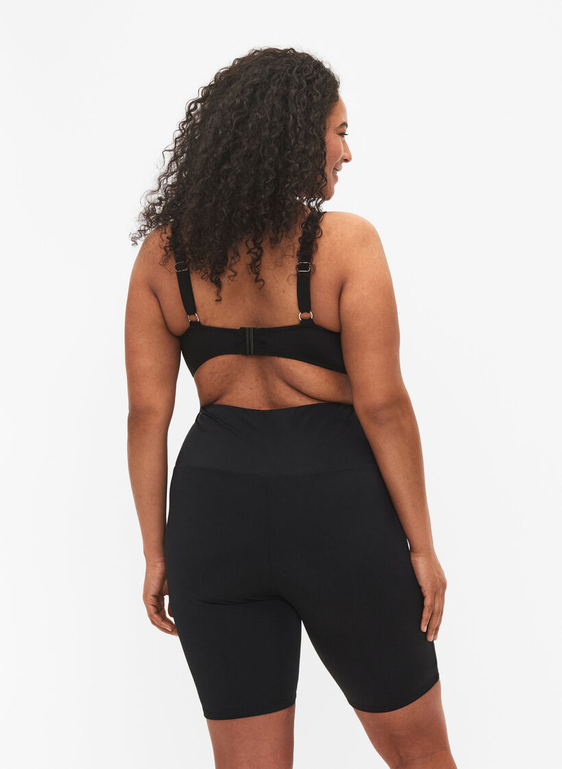 Lange Badeshorts, Schwarz, Model image number 2