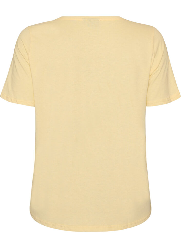 T-Shirt mit Print, Gelb, Packshot image number 1