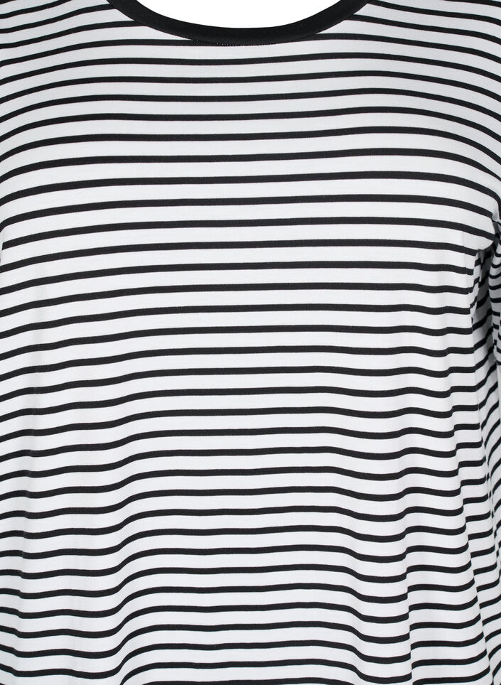 Gestreiftes T-Shirt aus TENCEL&trade; Lyocell, Wei&szlig;, Packshot image number 2