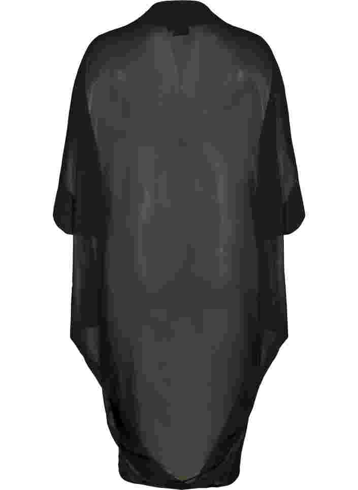 Kimono mit 3/4-Ärmeln und Perlen, Black, Packshot image number 1