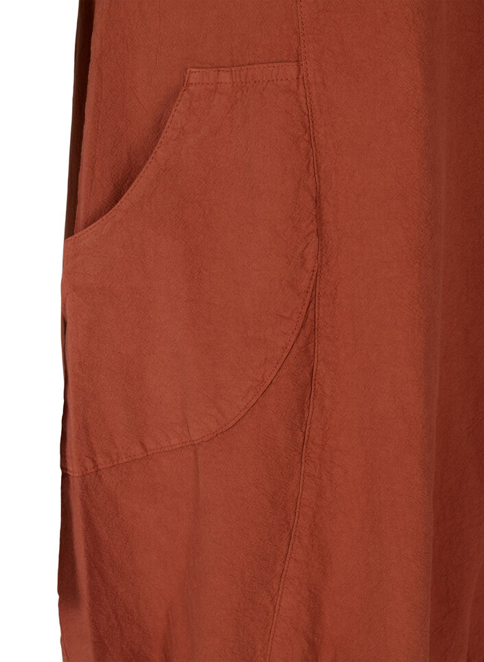 Kurzarm Kleid aus Baumwolle, Orange, Packshot image number 3