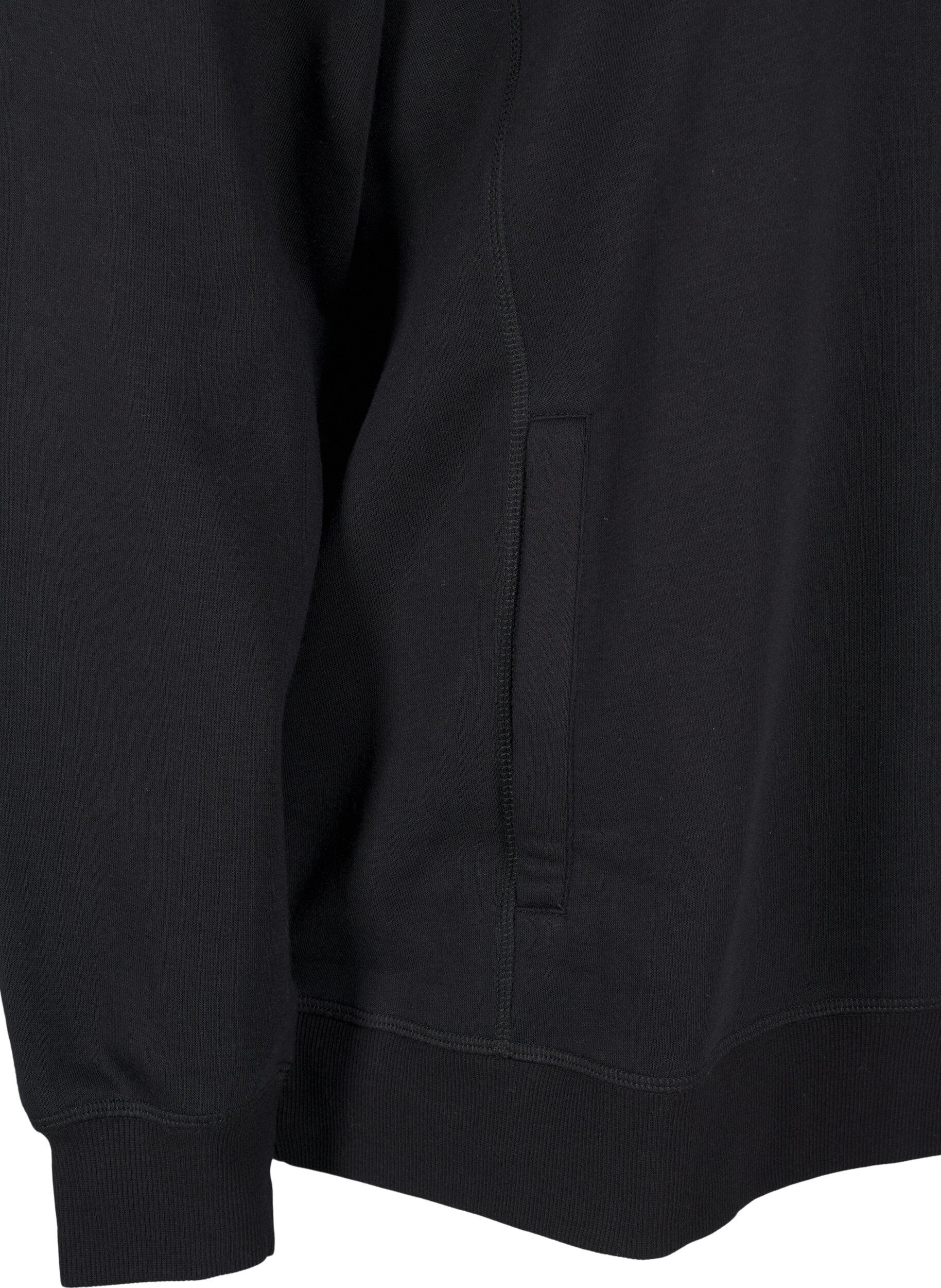 Zizzi FLASH - Sweatshirt mit Stehkragen, Black, Packshot image number 3