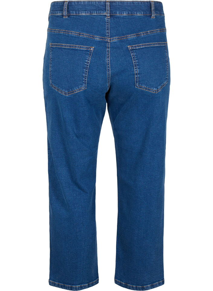 Gek&uuml;rzte Vera Jeans mit geradem Bein, Blau, Packshot image number 1