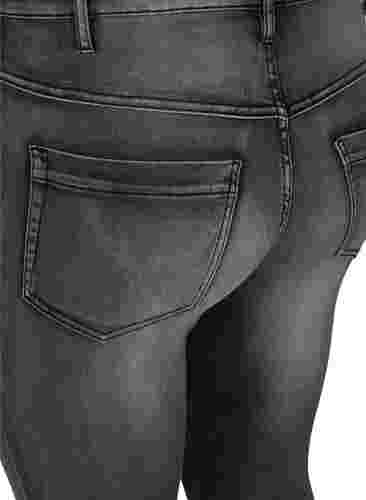 Super Slim Amy Jeans mit hoher Taille, Dark Grey Denim, Packshot image number 3