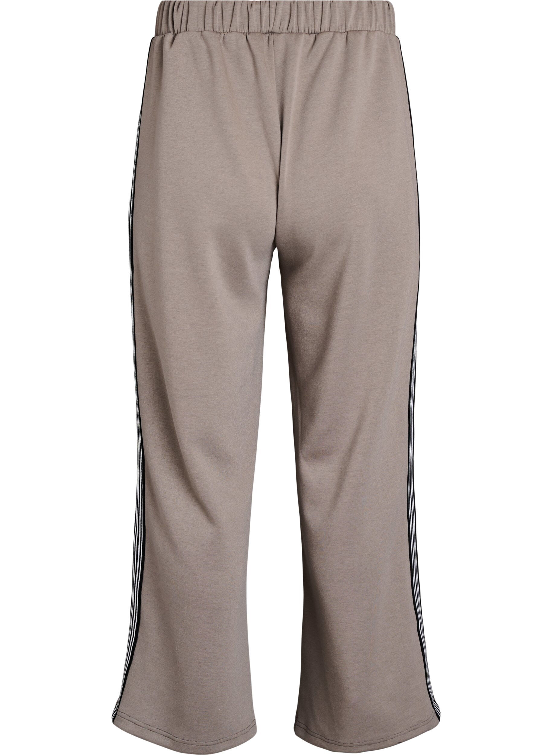 Zizzi Hose mit Seitenstreifen, Beige, Packshot image number 1