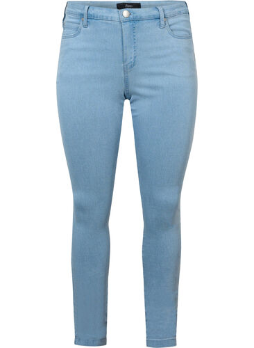 Hochtaillierte Super Slim Amy Jeans, Ex Lgt Blue, Packshot image number 0