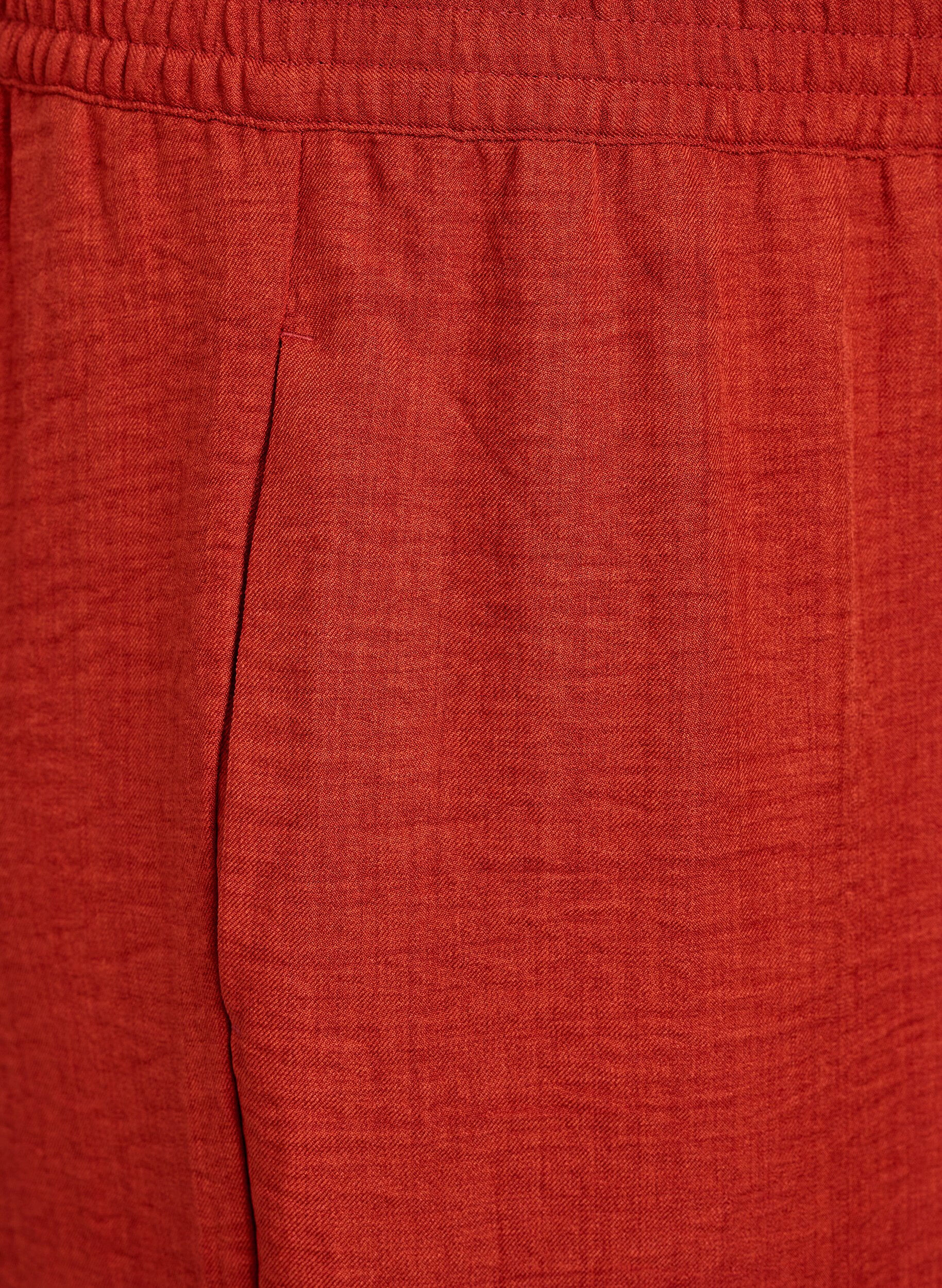 ZizziLockere Hose mit elastischem Bund und Taschen, Rot, Packshot image number 2