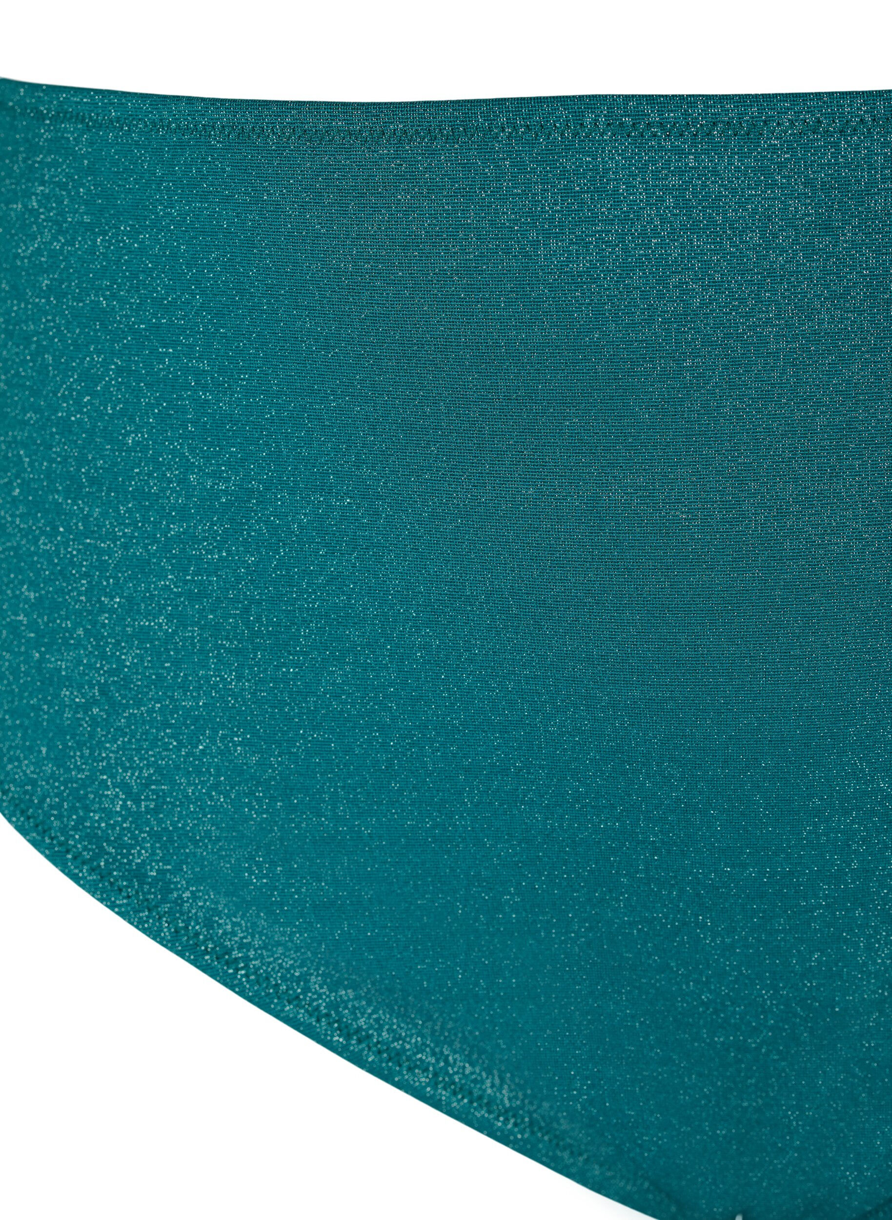 Zizzi Mit Glitzer verzierte Bikinihose mit hoher Taille, Gr&uuml;n, Packshot image number 2