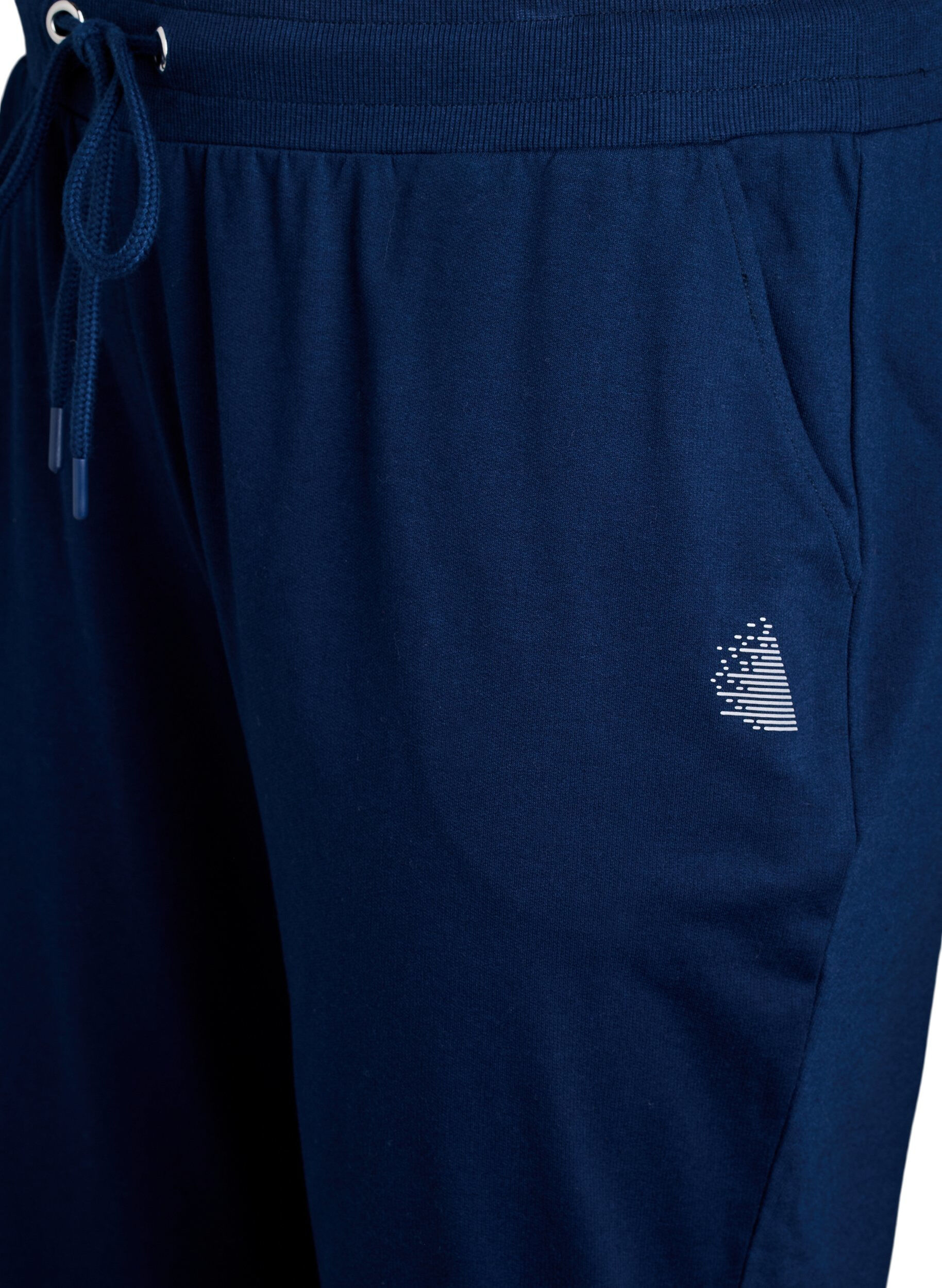 Zizzi Lockere Trainingshose mit Taschen, Blau, Packshot image number 2