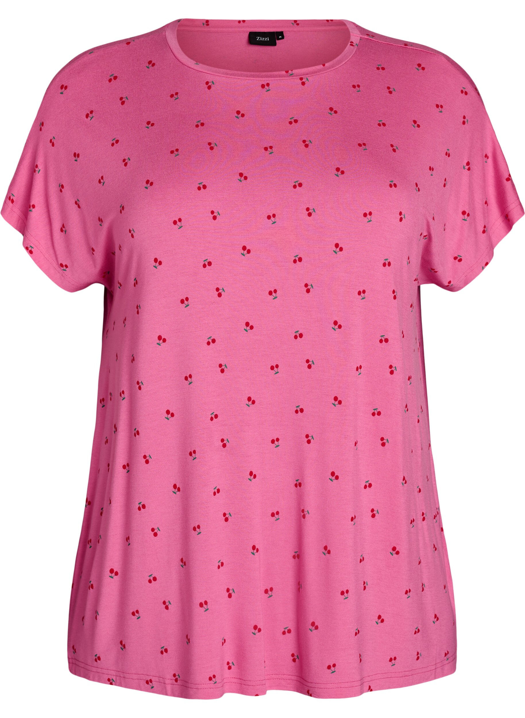 Pyjama-T-Shirt aus Viskose mit Allover-Print