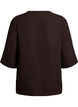 Bluse mit V-Ausschnitt und 3/4-&Auml;rmeln, Braun, Packshot image number 1