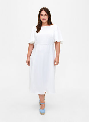 Party-Kleid mit Empire-Schnitt, Bright White, Model image number 0