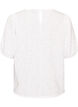 Bluse mit Struktur und kurzen &Auml;rmeln, Wei&szlig;, Packshot image number 1