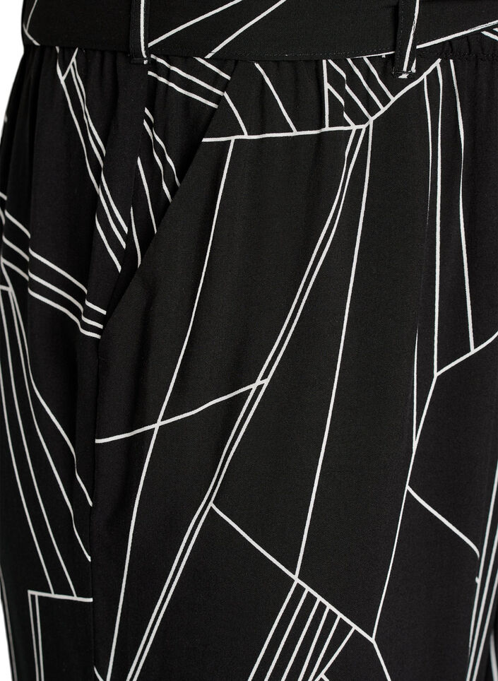 Hoch taillierte Hose aus Viskose, Schwarz, Packshot image number 2