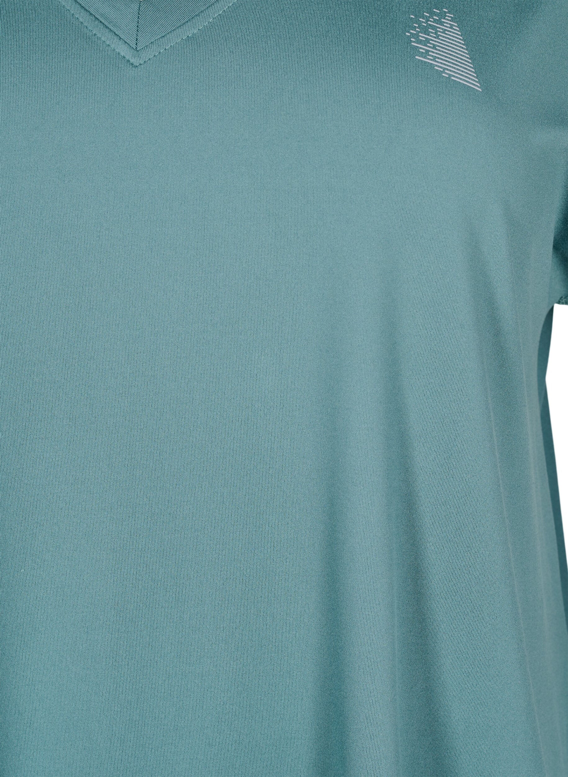 Zizzi Lockeres Trainings-T-Shirt mit V-Ausschnitt, Gr&uuml;n, Packshot image number 2