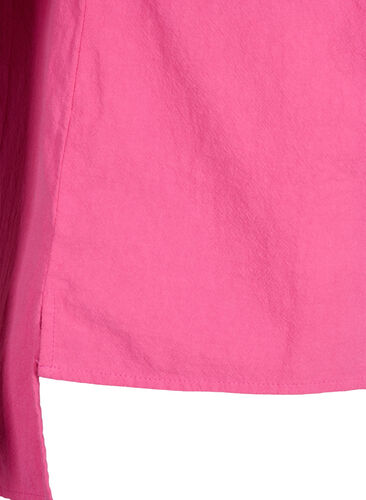 FLASH - Bluse aus Baumwolle mit halblangen Ärmeln, Raspberry Rose, Packshot image number 3