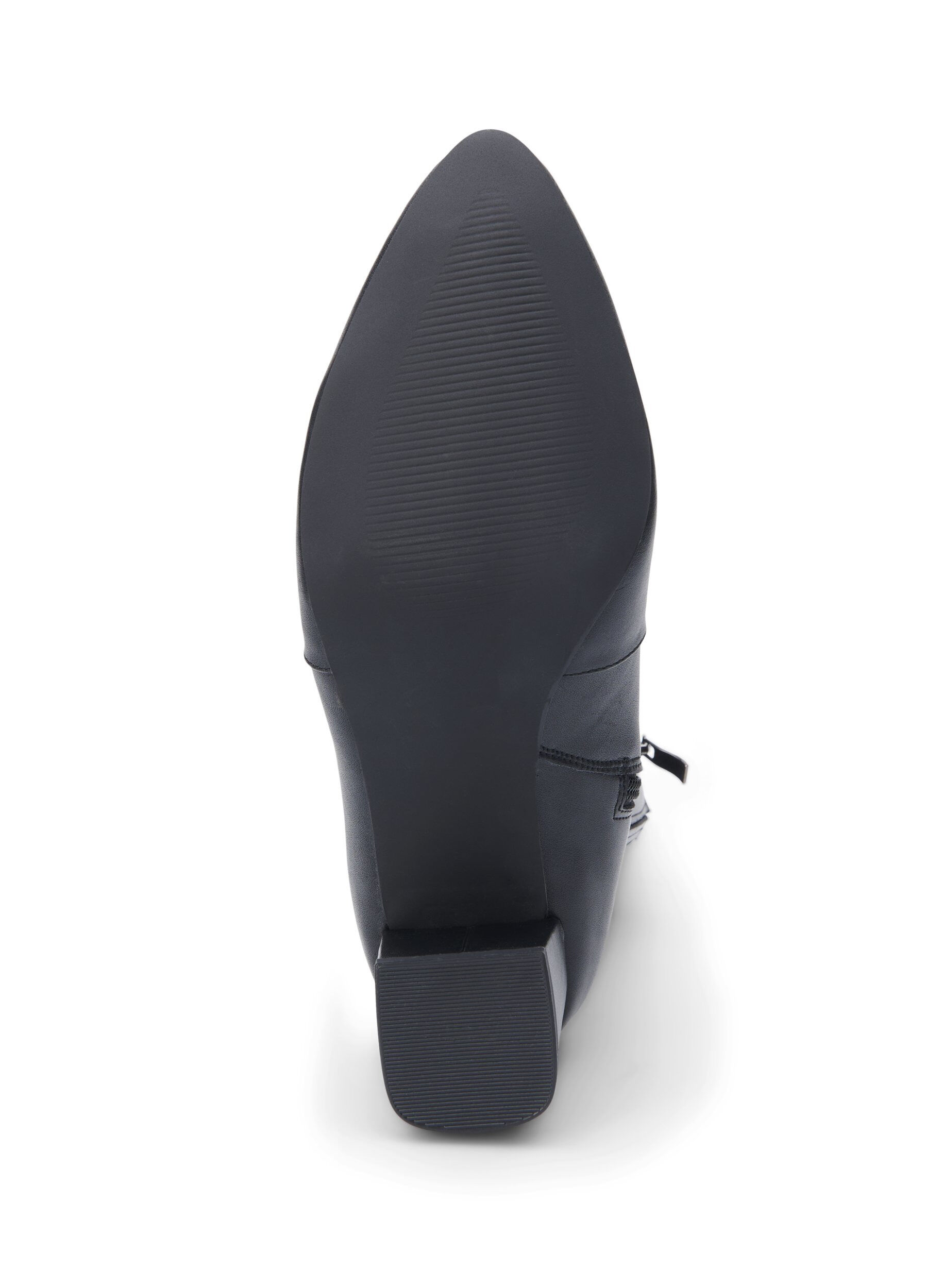 Zizzi Extra-Weite - Kn&ouml;chenstiefel aus Leder mit Absatz, Black, Packshot image number 5