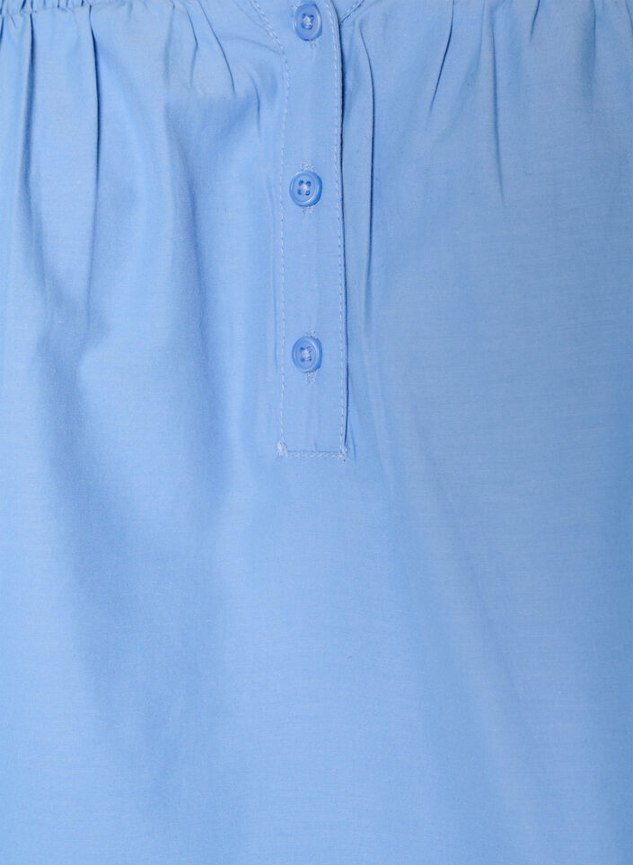 Bluse mit Smock und 3/4-&Auml;rmeln, Blau, Packshot image number 2