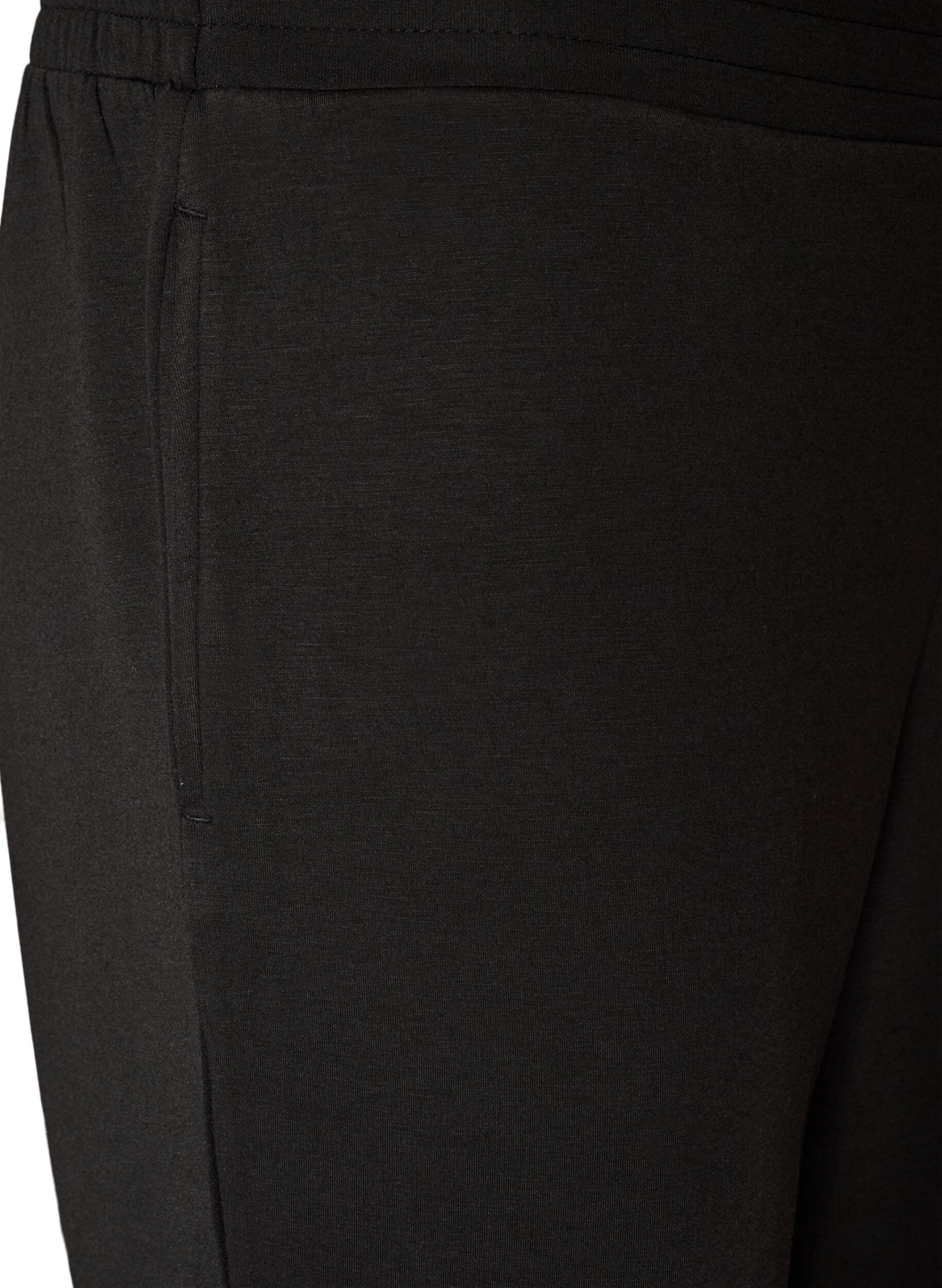 ZizziJerseyhose mit hoher Taille und Taschen, Schwarz, Packshot image number 2