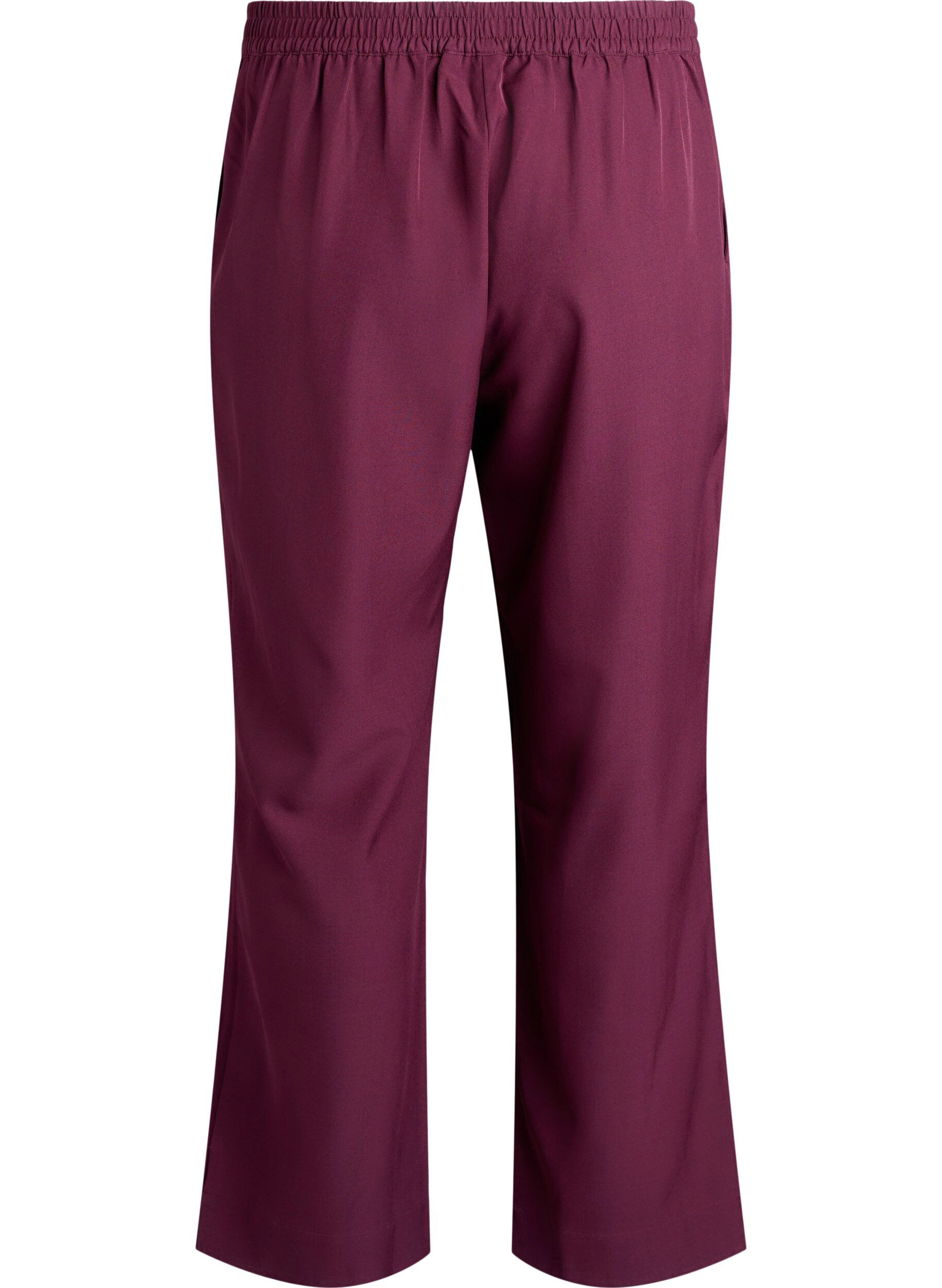 ZizziLockere Hose mit Taschen, Dunkles Bordeaux, Packshot image number 1