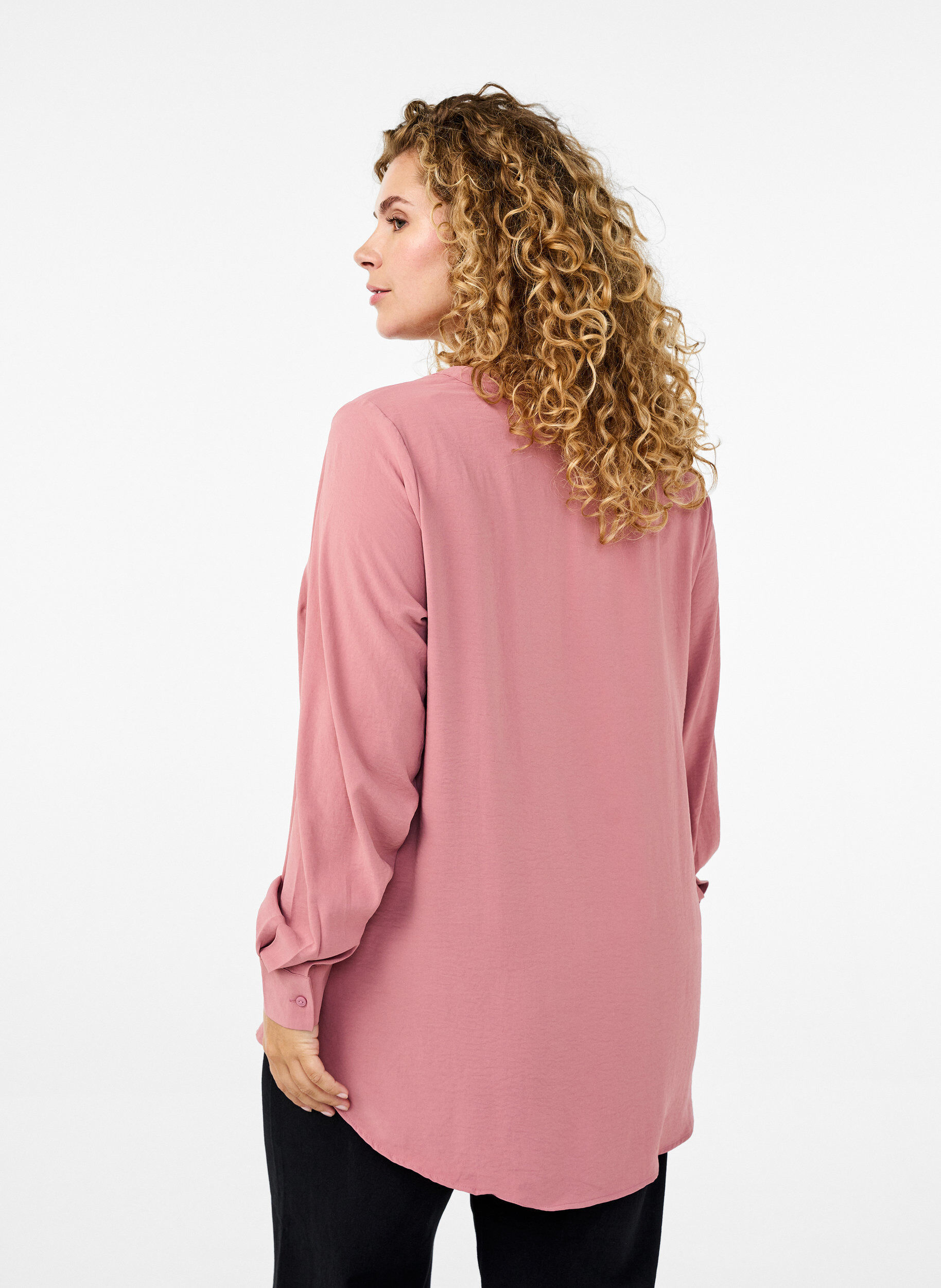 Zizzi FLASH - Bluse mit langen &Auml;rmeln, Rot, Model image number 2