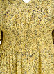 Midikleid mit Smock und R&uuml;schen&auml;rmeln, Gelb, Packshot image number 2