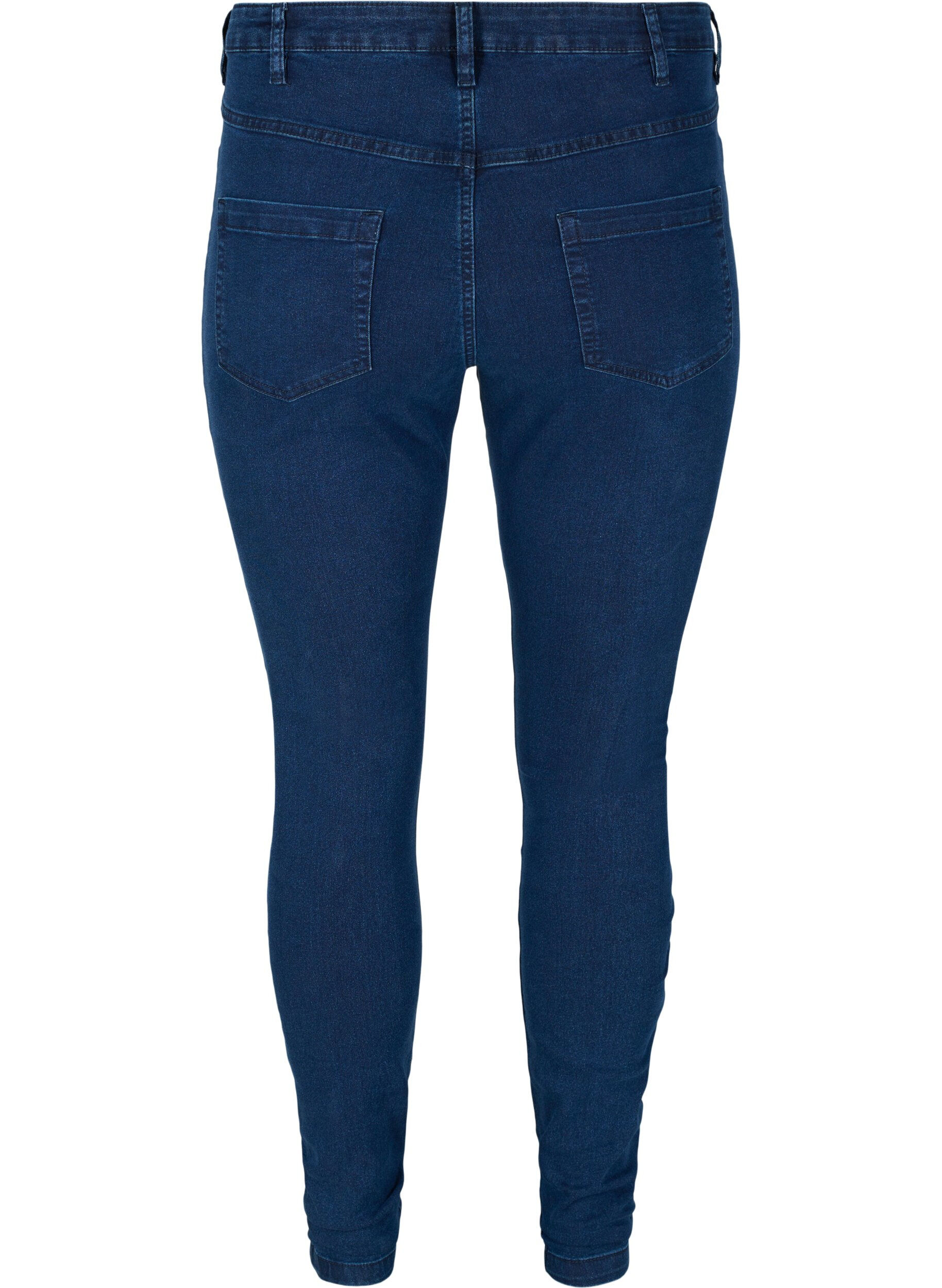Zizzi Hochtaillierte Super Slim Amy Jeans, Blau, Packshot image number 1