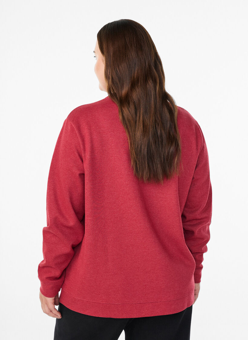 FLASH - Sweatshirt mit Rundhalsausschnitt, Rot, Model image number 2