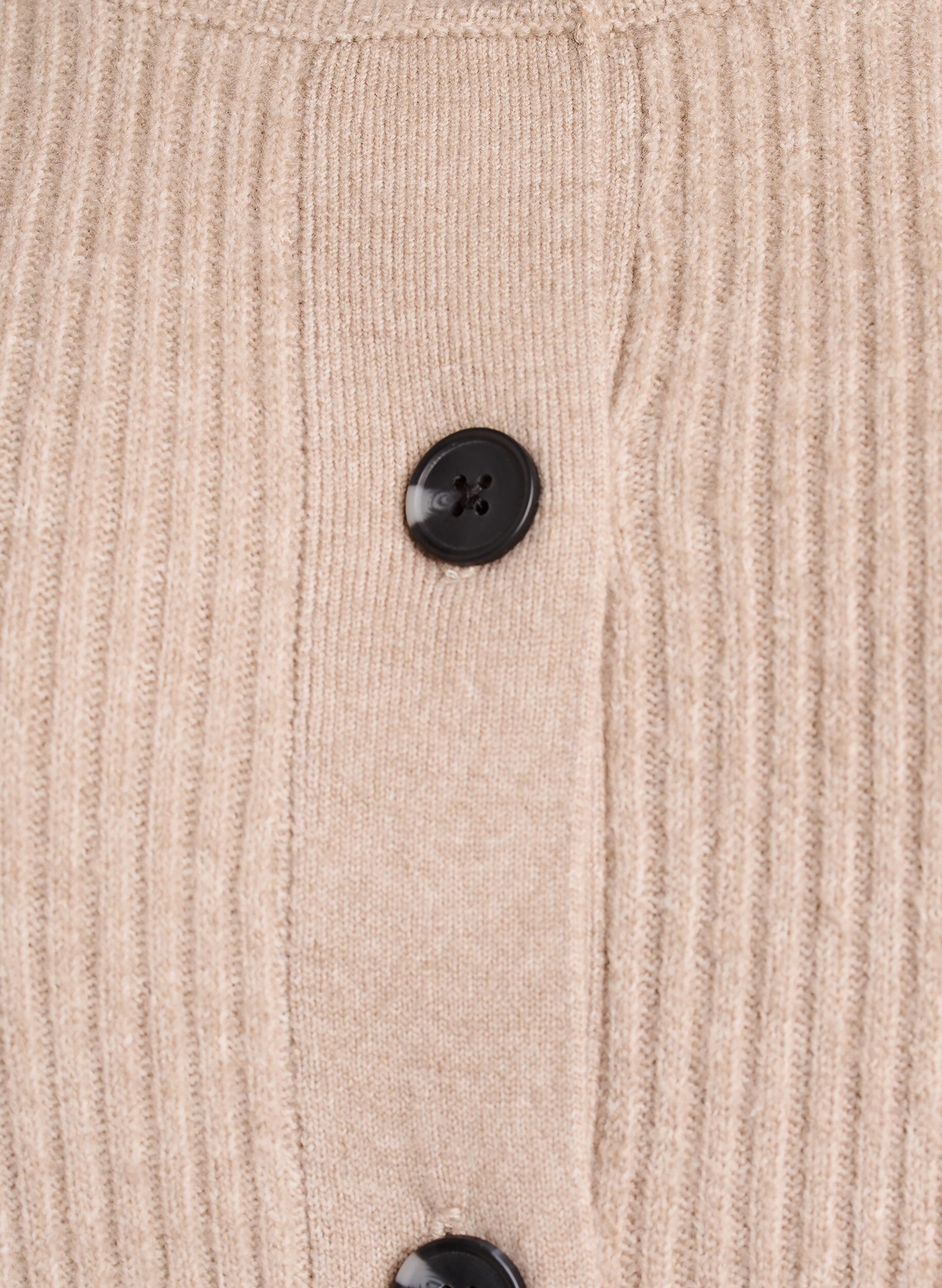 ZizziRippenstrick Strickjacke mit Kn&ouml;pfen, Beige, Packshot image number 2
