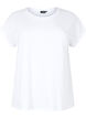Kurz&auml;rmeliges T-Shirt aus einer Baumwollmischung, Wei&szlig;, Packshot image number 0