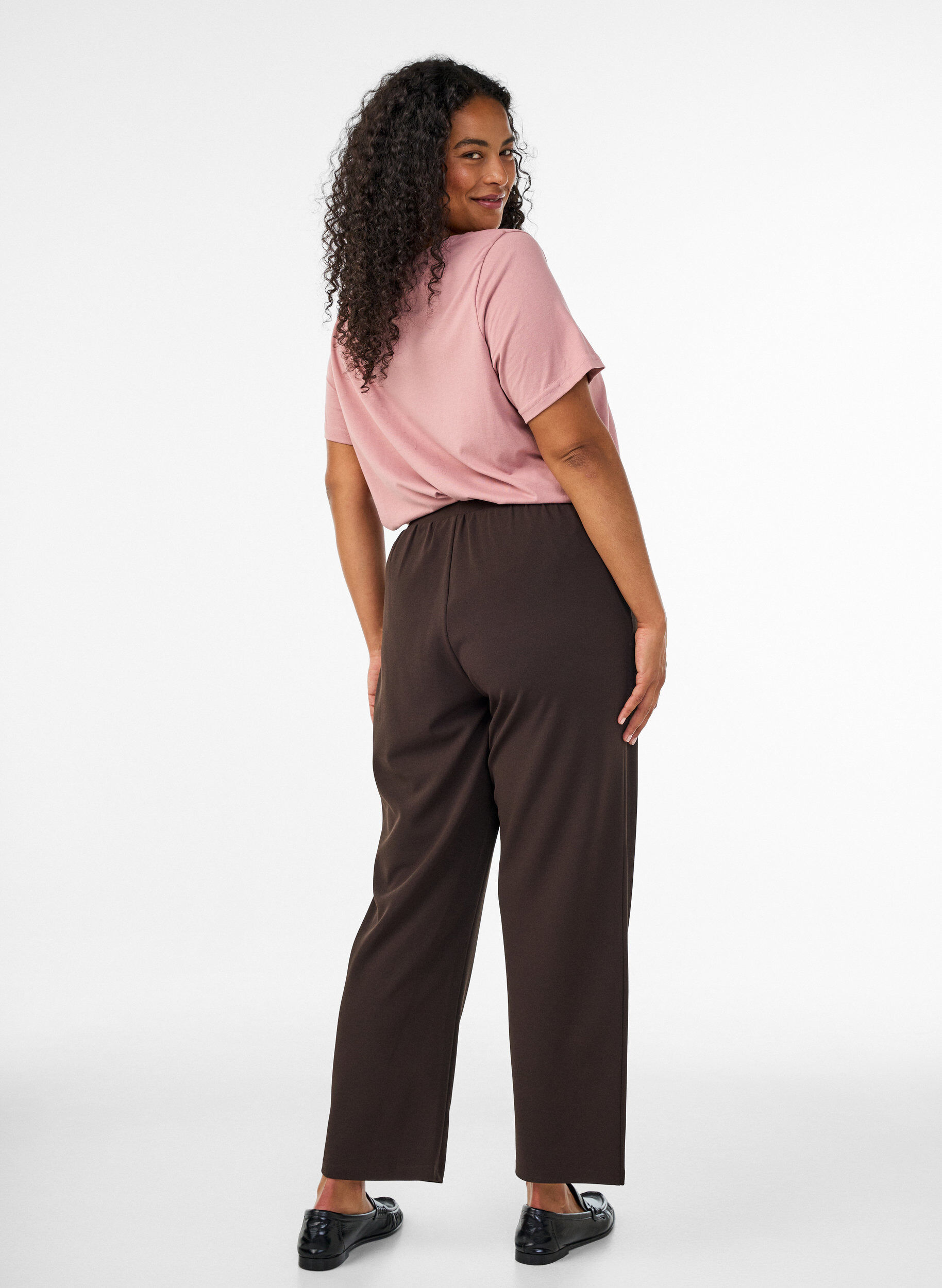 ZizziHose mit gerader Passform, Braun, Model image number 1