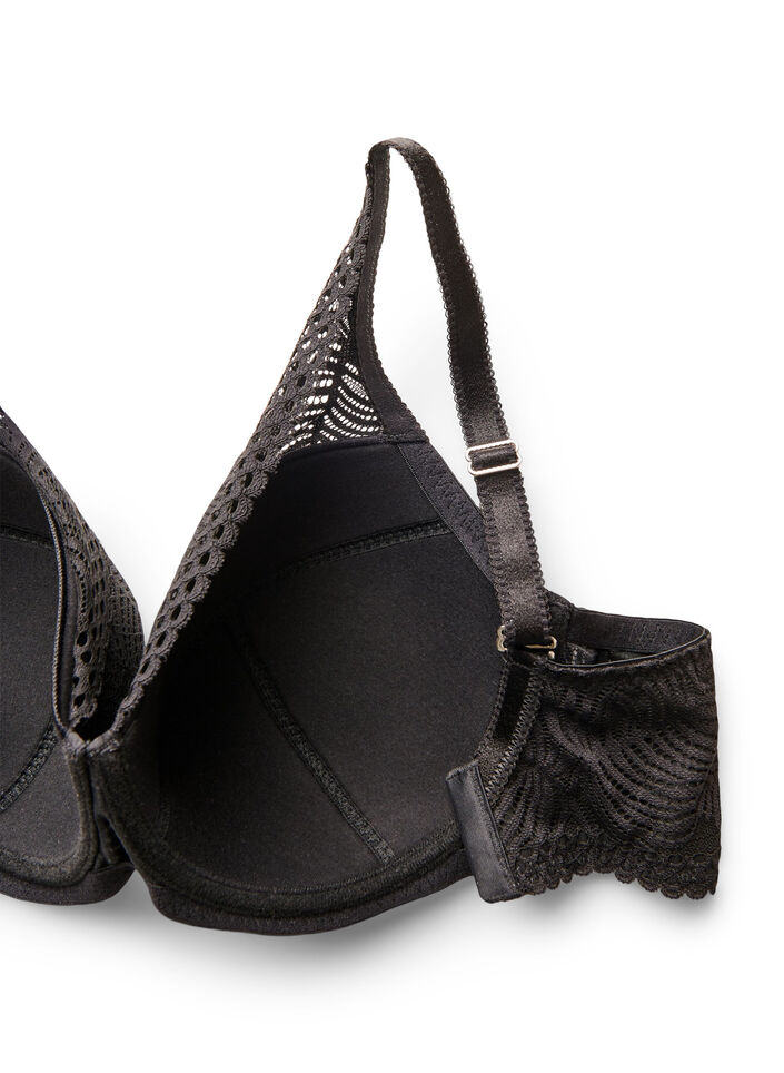 Spitzen-BH mit gepolsterten Cups, Schwarz, Packshot image number 3