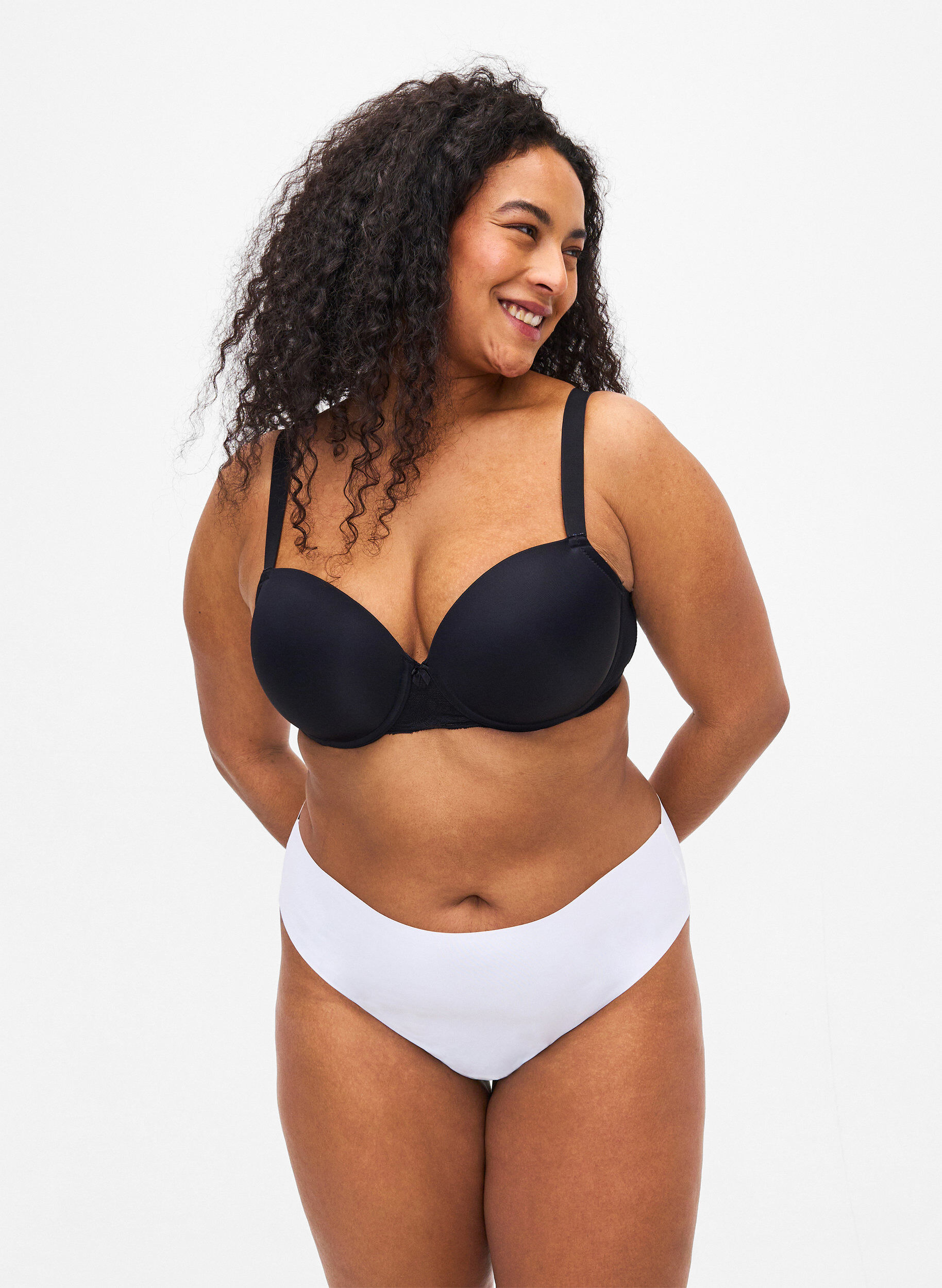 Zizzi 2er-Pack invisible G-String , Wei&szlig;, Model image number 0