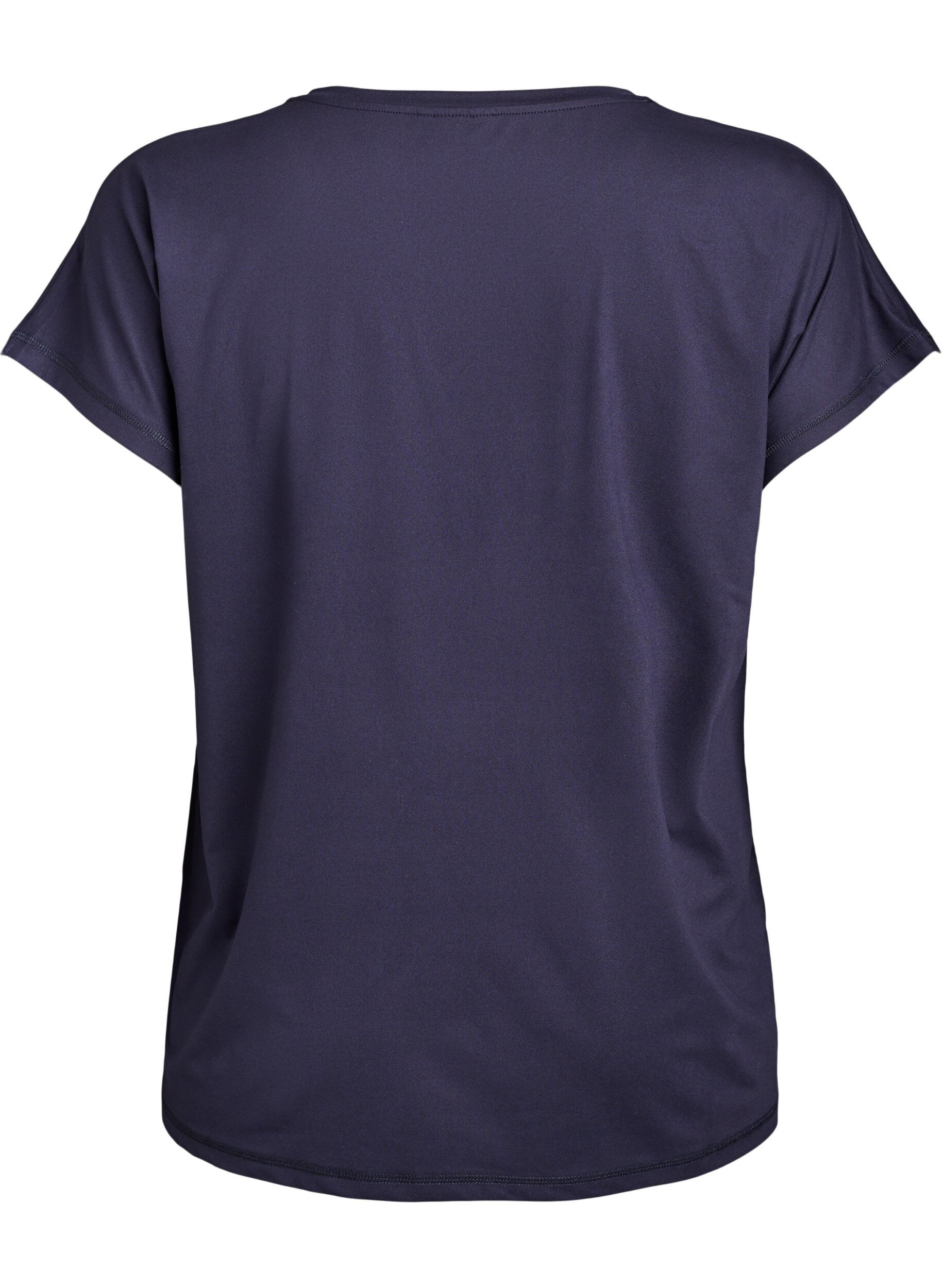 Zizzi Einfarbiges Trainings-T-Shirt, Blau, Packshot image number 1