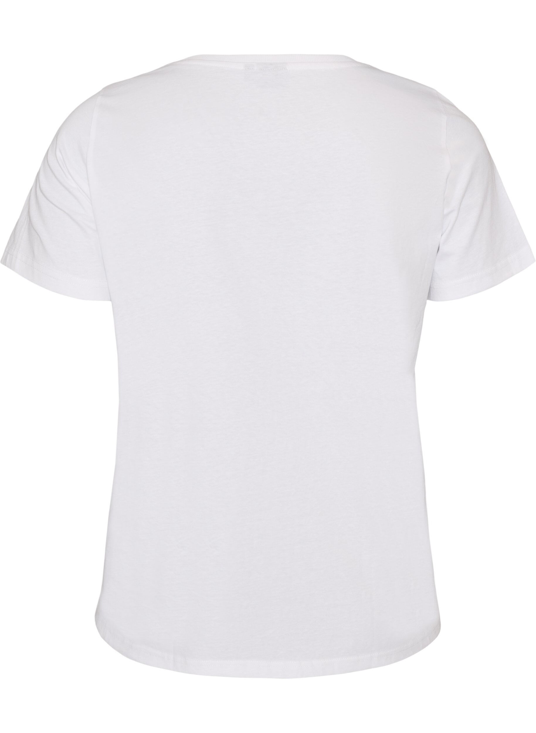 ZizziT-Shirt aus Baumwolle mit Frontprint, Wei&szlig;, Packshot image number 1