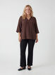 Bluse mit 3/4-&Auml;rmeln, Braun, Model image number 1