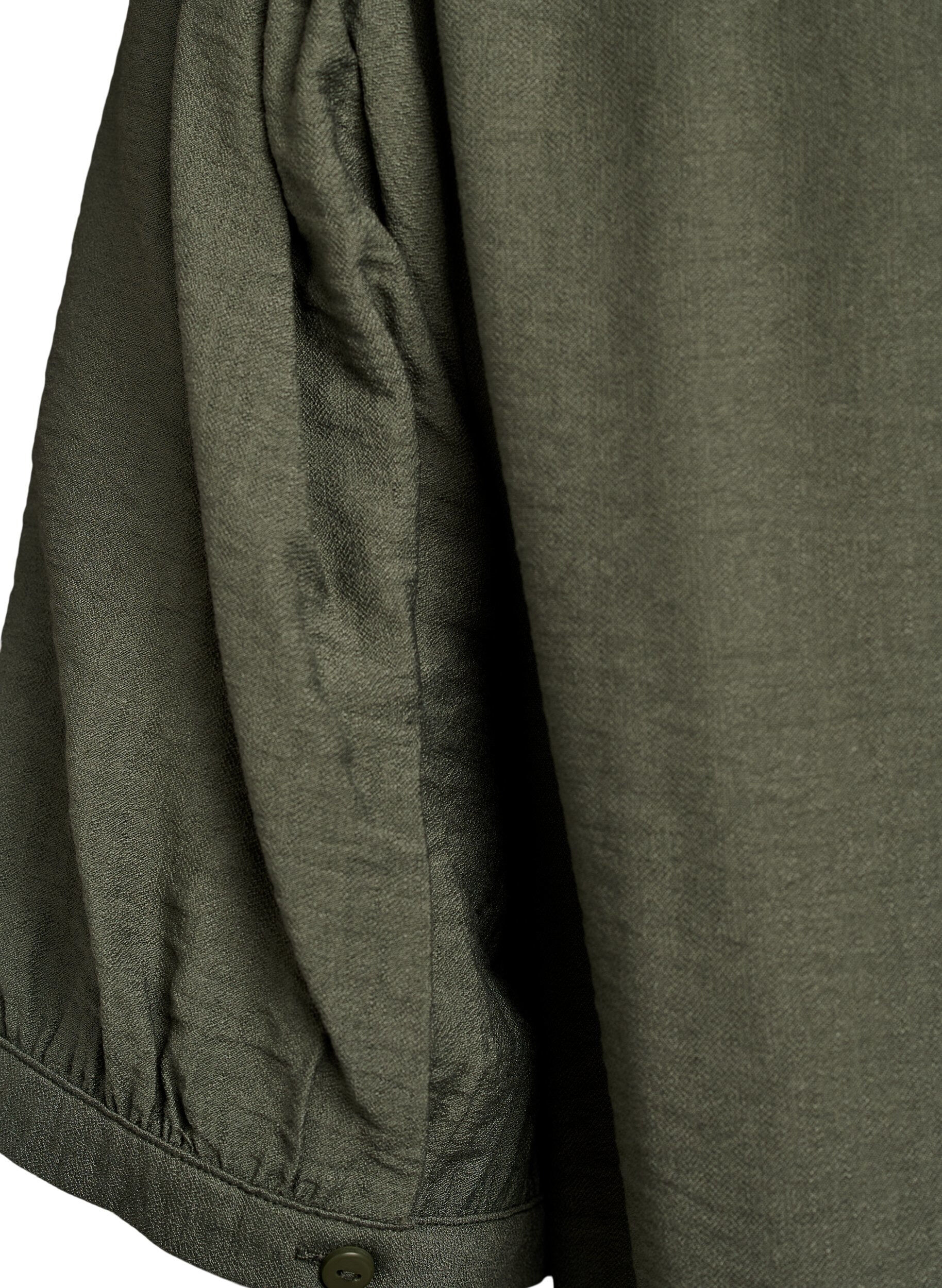 Zizzi Bluse aus Viskose mit halben &Auml;rmeln, Gr&uuml;n, Packshot image number 3