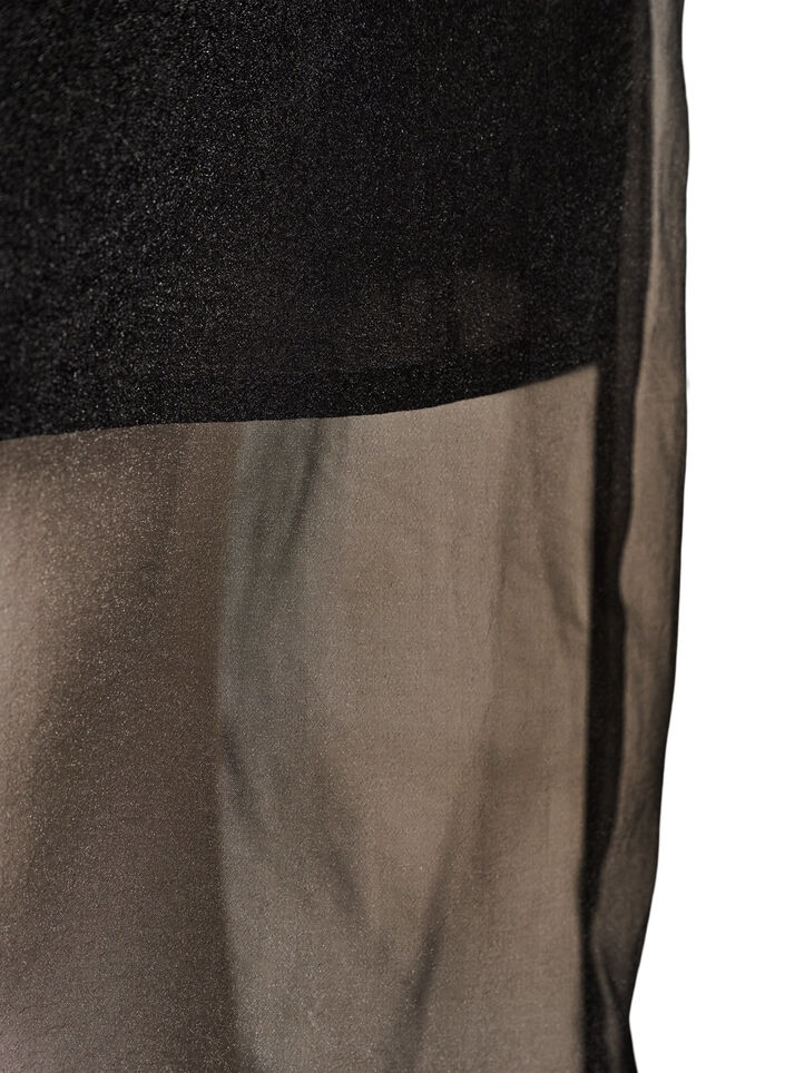 Langer Rock in Organza-Optik, Schwarz, Packshot image number 3