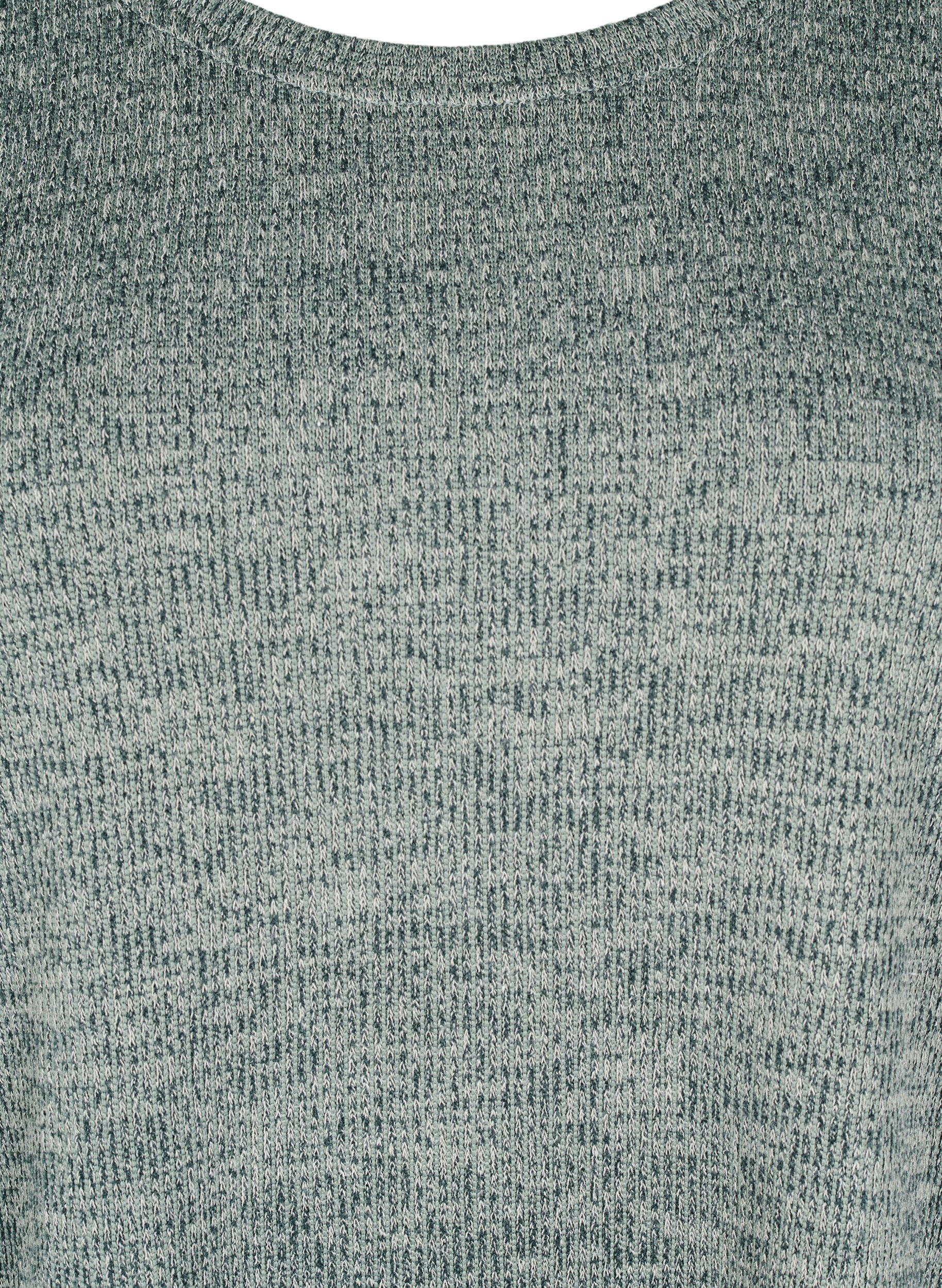 Zizzi FLASH - Bluse aus Jersey mit langen &Auml;rmeln, Gr&uuml;n, Packshot image number 2