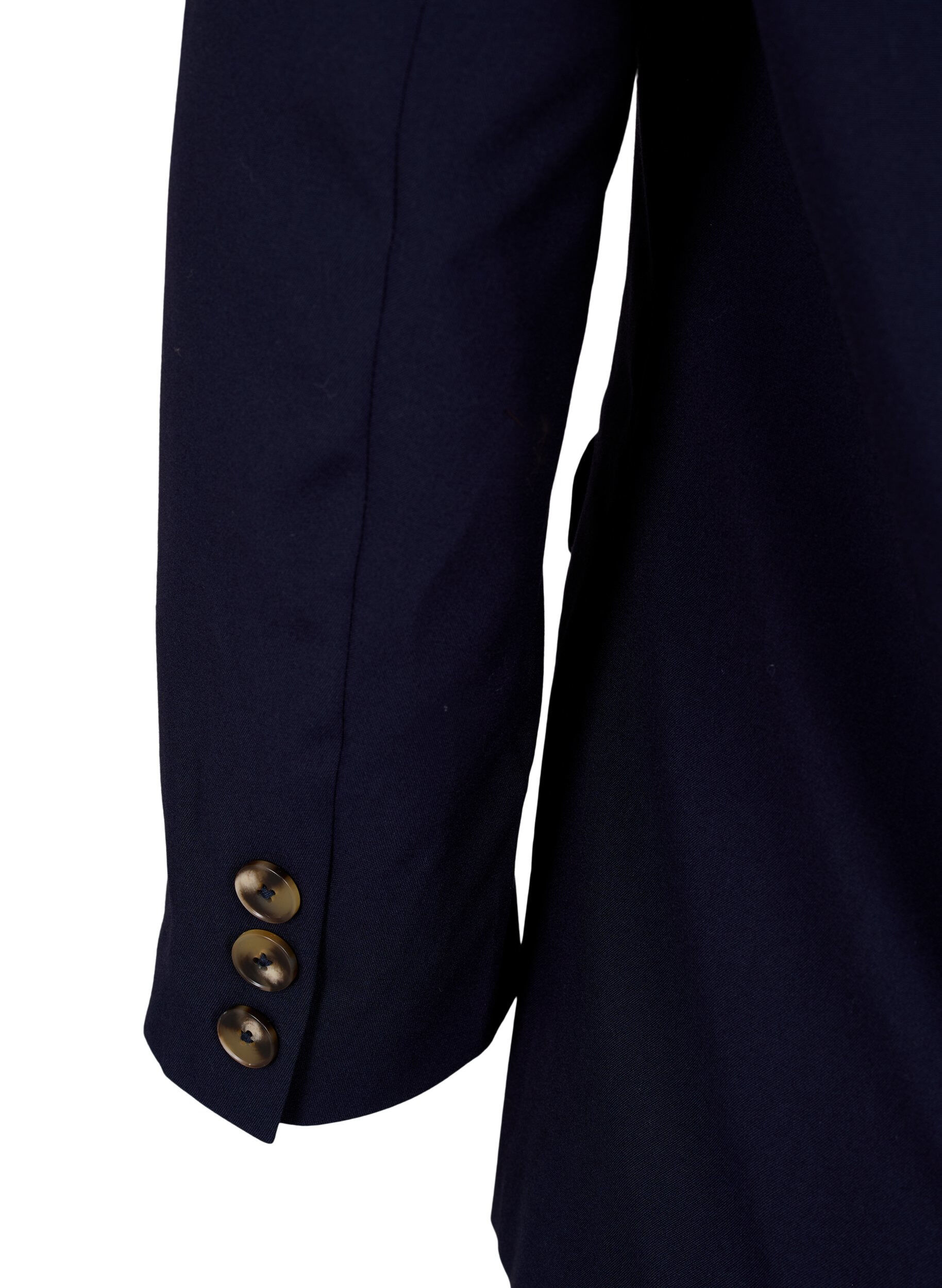 Zizzi Klassischer Blazer mit Druckknopfverschluss, Night Sky, Packshot image number 3