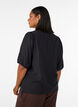 Bluse aus Viskose mit V-Ausschnitt, Schwarz, Model image number 2