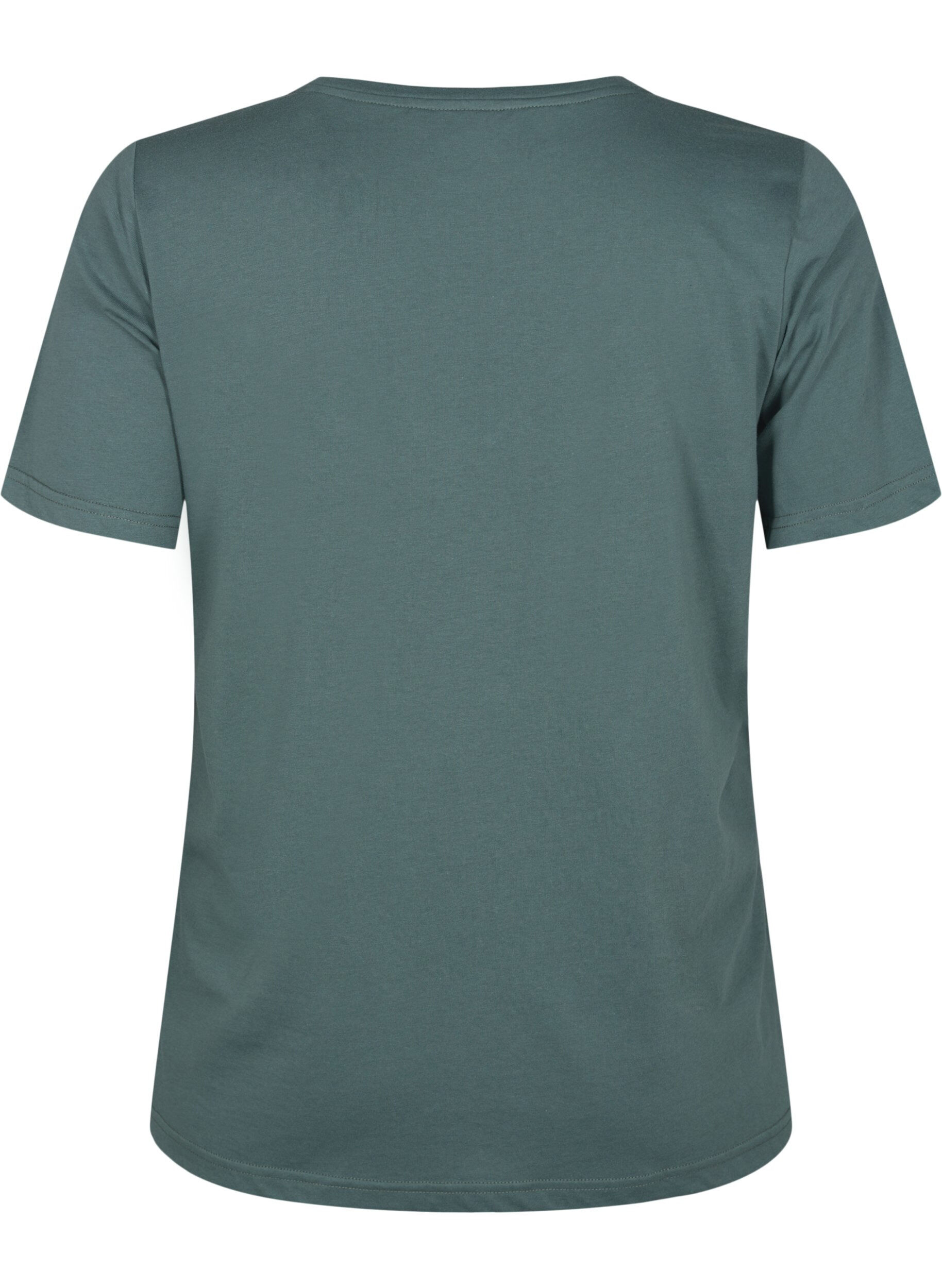 Zizzi FLASH - T-Shirt mit V-Ausschnitt, Balsam Green, Packshot image number 1