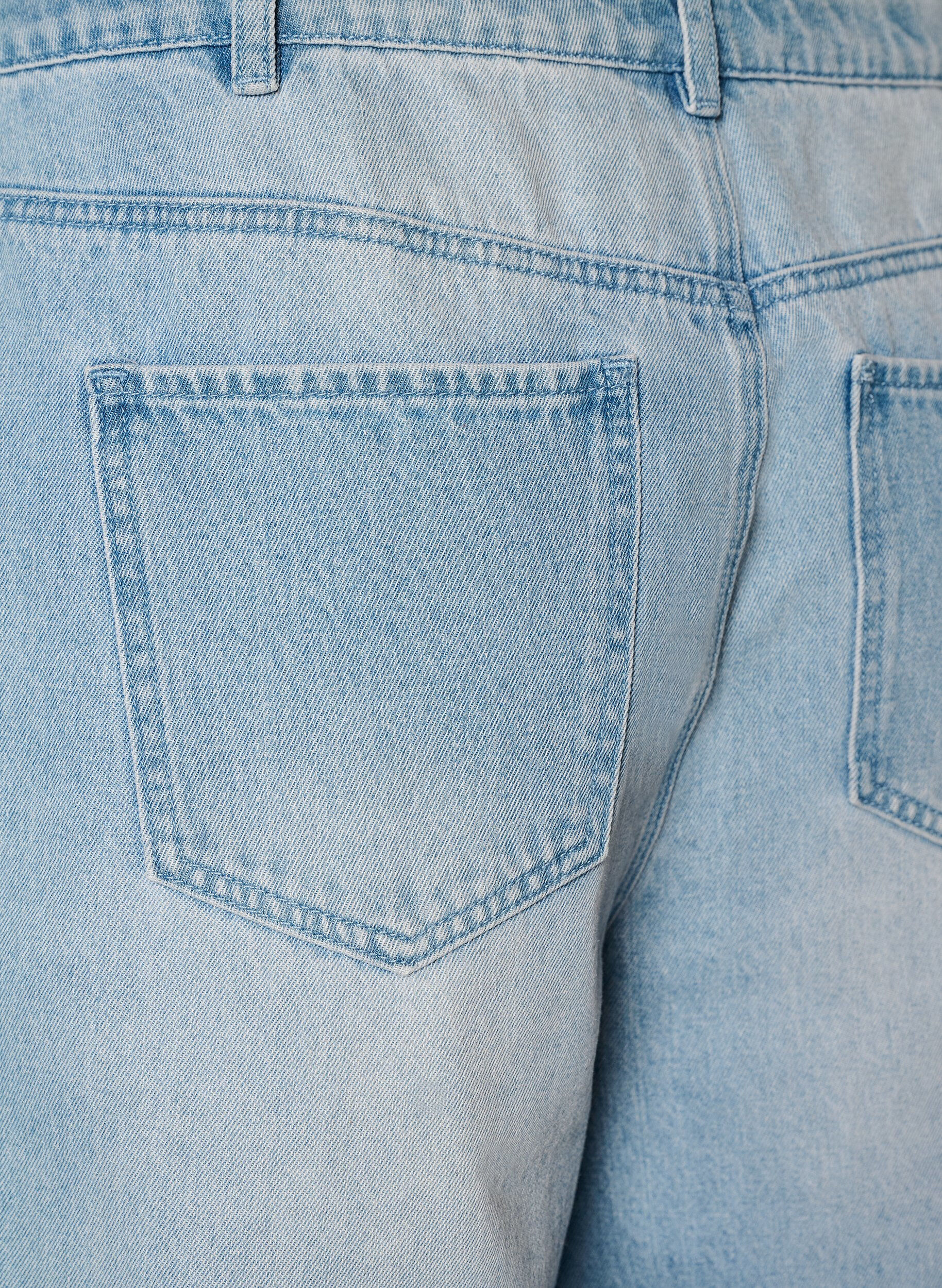 ZizziHoch taillierte Shorts aus Denim, Blau, Packshot image number 3