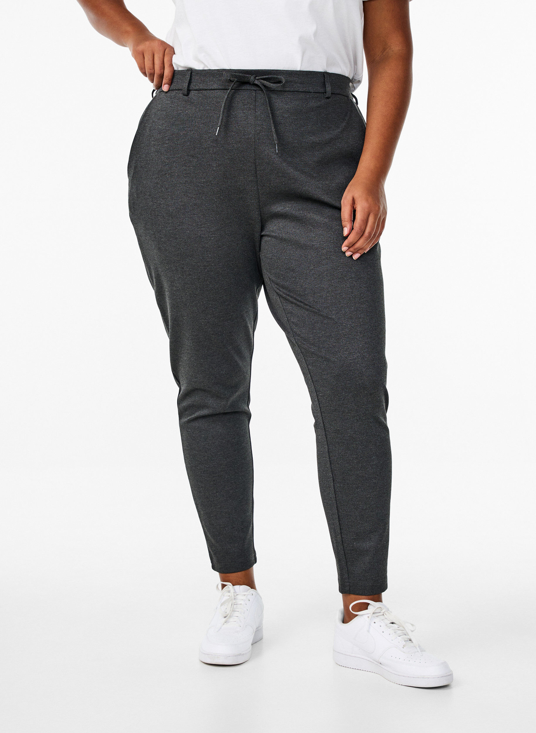 ZizziCropped Maddison-Hose, Grau, Model image number 2